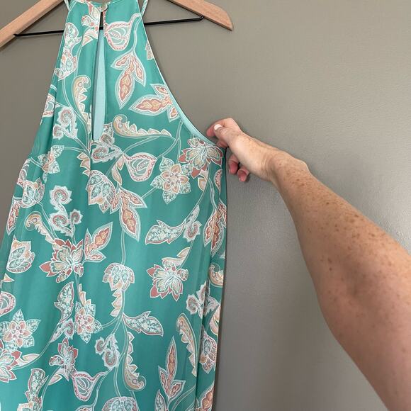 Show Me Your Mumu Gomez Jadely Paisley Floral A-Line Dress Size Small Green - Picture 15 of 16